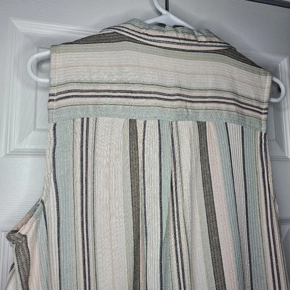 Sonoma Button Down Striped Tank Top Sz xl - Picture 7 of 11